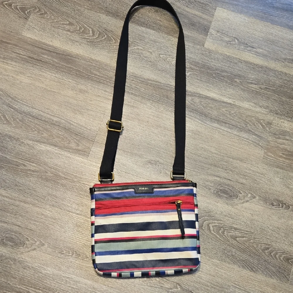 Fossil Striped Crossbody Bag